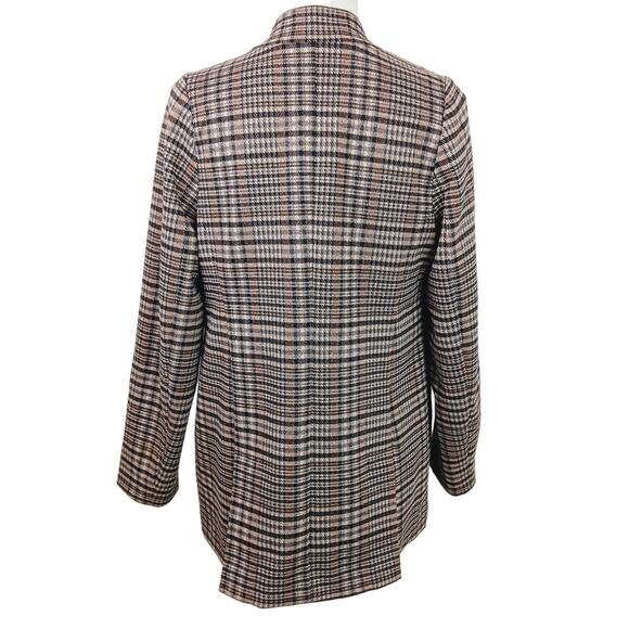 Soft Surroundings SZ XS St. James Brown Plaid Open Front Blazer $160 - Picture 4 of 7